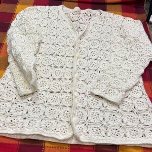 Crochet Cardigan Sweater-Hand Made